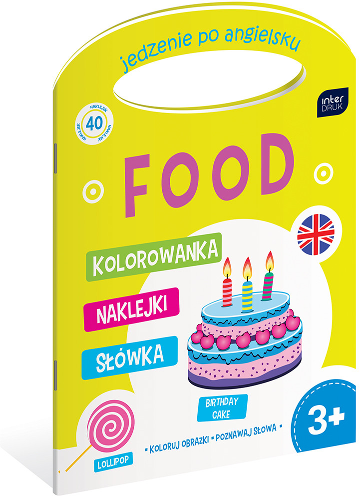 Kolorowanka A4 z naklejkami Animals/ City/ Food/ House mix 4 wzory (0287) Interdruk